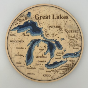 Map of Great Lakes - Round