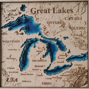 Map of Great Lakes - Square